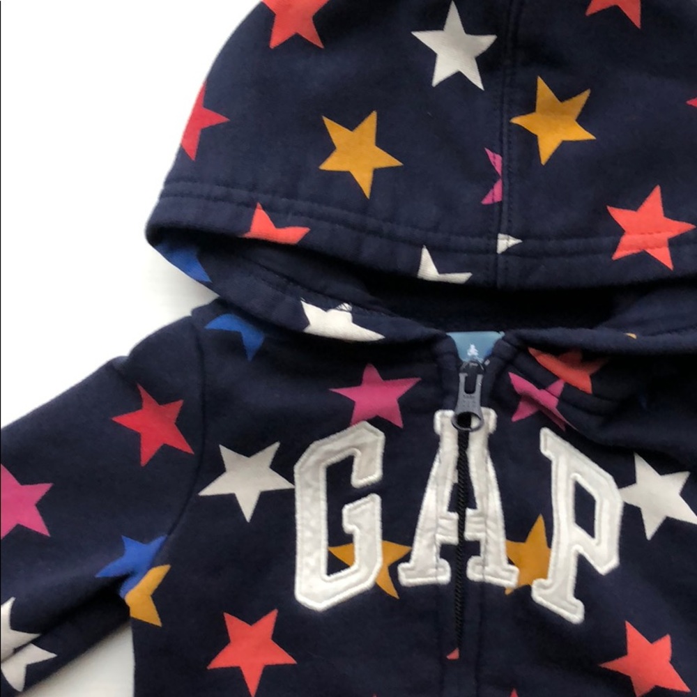 Gap star zip up sweatshirt